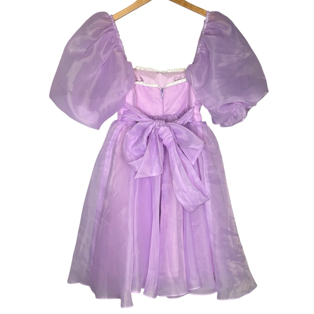 Ava Gown dress puff sleeve lavender purple women’s size 6 romantic princess - Picture 4 of 6